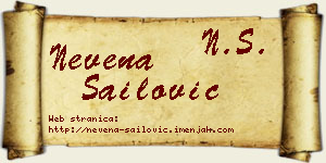 Nevena Sailović vizit kartica